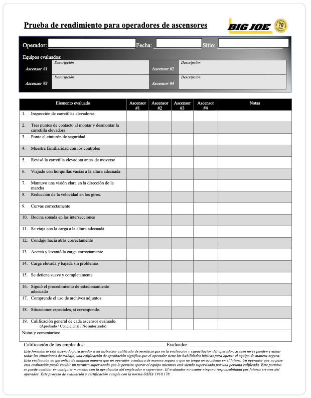 Evaluation Form