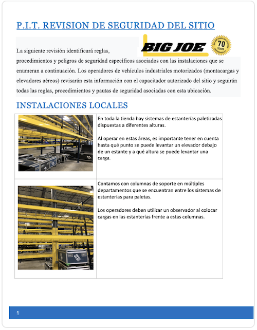 site visual review spanish